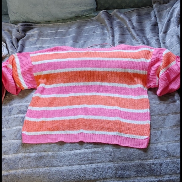 Charlotte Russe Pink/orange sweater XL - Picture 2 of 7